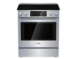 Use a convection wall oven under these convection microwave ovens for a complete convection. Bosch Heip056c 4 6 Cu Ft Benchmark Electric Slide In Range Stainle