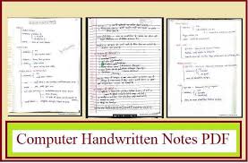 Computer Handwritten Notes Pdf In Hindi And English For Ssc Bca Gate In 2020 Handwritten Notes Science Notes Study Materials