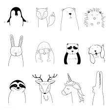 Hand Drawn Animals Enjoying A Christmas Holiday Free Image By Rawpixel Com How To Draw Hands Animal Drawings Christmas Drawing