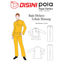 See more ideas about baju melayu, sewing patterns, sewing men. Pola Pakaian Baju Melayu Cekak Musang Designer Arfah Jailan Shopee Malaysia