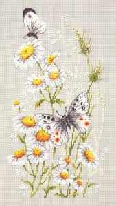 Vintage cross stitches embroidery design awesome ideas. New Unopened Russian Counted Cross Stitch Kit Magic Needle 42 12 In A Chamomile Glade Butterfly In 2021 Cross Stitch Cross Stitch Flowers Cross Stitch Patterns Flowers