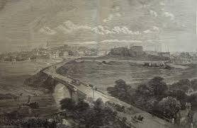 The City of Chester, View from the South Side. An original woodcut engraving from the Illustrated London News, 1869. A rare, original print from The Illustrated London News, carefully removed and preserved :