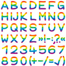 So it's time to diversify your instagram or facebook posts with tiny text. Regenbogen Farbige Alphabet Buchstaben Zahlen Zeichen Isolierte Darstellung Auf Weissem Hintergrund Lizenzfrei Nutzbare Vektorgrafiken Clip Arts Illustrationen Image 43267703
