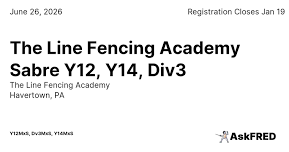The Line Fencing Academy Sabre Y12, Y14, Div3