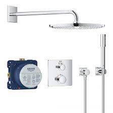 Grohe Grohtherm Concealed Shower System Square With Rainshower Cosmopolitan 310 34730000 Reuter