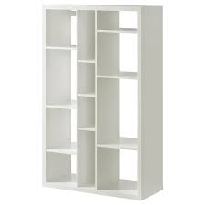 This design features 8 storage cubes and the unit can be positioned vertically or horizontally. Kallax Shelf Unit White 33 7 8x57 7 8 Ikea