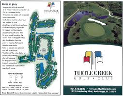 Scorecard Turtle Creek Golf Club