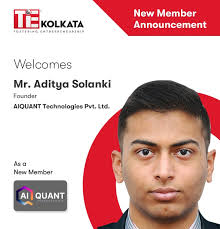 TiE Kolkata warmly welcomes Mr. Aditya Solanki as our new member. Brief  Profile Mr. Aditya Singh Solanki, A Tech Evangelist Specializing in Web3 &  AI & Quantum computing. Programmer and Researcher In