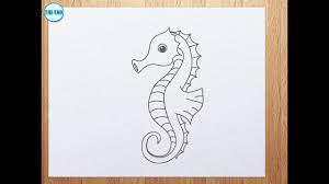 Learn how to draw a seahorse for kids easy and step by step. How To Draw Seahorse Youtube