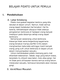 Belajar Pidato Untuk Pemula