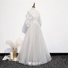Buydirect is the newest place to search. Victorian Style Silver White See Through Prom Dresses 2020 Princess Scoop Neck Puffy 3 4 Sleeve