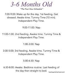Birth To 6 Months Baby Schedule Baby Schedule Baby Month By Month Baby Routine