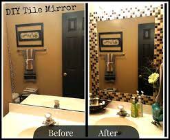 Project Sapphire Diy Tile Mirror Diy Tile Mirror Diy Tile Bathroom Mirror Makeover