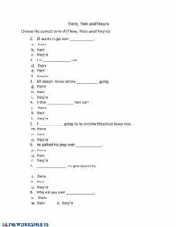 Is sensitive to the thoughts and. There Their And They Re Worksheets And Online Exercises