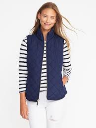 Old Navy Quilted Vest For Women Night Cruise Vest Outfits For Women Blue Vest Women Women Outerwear Jacket
