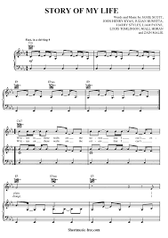 Story Of My Life Sheet Music One Direction Sheetmusic Free Com