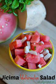 Jicama Watermelon Salad Easy Peasy Meals Recipe Watermelon Salad Delicious Salads Jicama