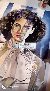 A little something different. Four paintings in one. Acrylic, graphite,  ink, colored pencil, and micron pens