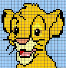 Epingle Par Patty Mckim Sur Strijkkralen Leeuwenkoning Coloriage Mandala Animaux Dessin Petit Carreau Crochet Pixel