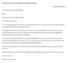 Introduction Letter To Potential Employer Template