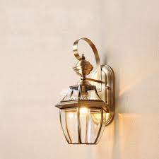 Brass Wall Sconce Glass Outdoor Decorative Lighting Unique Gold