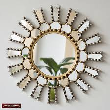 Kmart has wall mirrors for decorating and freshening up. Peruvian Decorative Sunburst Wall Mirror 17 7 Accent Round Mirrors Wall Decor Ebay