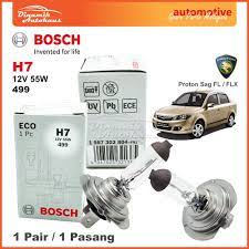 Jual lampu kereta proton saga blm. Proton Saga Fl Flx Headlamp Light Bulb Bosch H7 12 Volt 55 Watt 2 Pcs Shopee Malaysia
