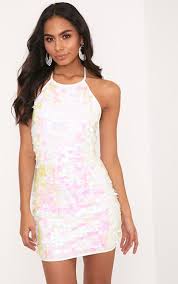 Pin By Littlet On Style Sequin Dress Short White Sequin Dress White Cocktail Dress