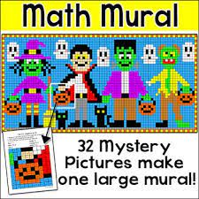 Eboda paint by number, diy canvas painting by numbers acrylic oil painting for adults kids arts craft for home wall, 16x 20 lakeside boat pattern with 3 brushes & bright colors. Whole Class Halloween Color By Number Mystery Picture Mural October Activity