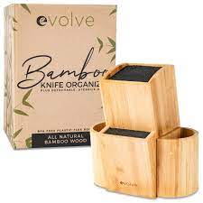 Any best knife block set in your kitchen will make any food prep easy and effortless. Evolve Bamboo Knife Block Universal Kitchen Knife Holder Safe Space Saver Knife Storage That Covers Knife Blades Up To 10 Holds Up To 20 Knives With Machine Washable