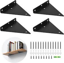 Place it in a rustic style space or mount it on a. Buy Shelf Brackets 6 Inch Heavy Duty Extra Thick Corner Brace Black Steel Decorative Joint Angle Bracket For Shelf Triangular Bracket 4pcs 6inch Glossy Black Online In Vietnam B091b45frl