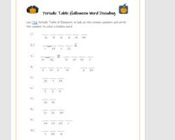 Do You Need A Fun Activity To Keep Your Students Busy Engaged And Entertained During Halloween Time Then This Per Halloween Words Periodic Table Words Words