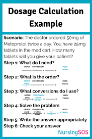 Dosage Calculation Example Problem Nursing School Prerequisites Nursing School Survival Nursing School Studying