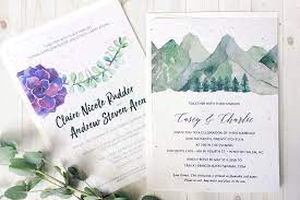 Eco Friendly Plantable Custom Printed Seed Paper Wedding Invitations Botanical Paperworks Wedding Invitations Custom Wedding Stationery Invitations