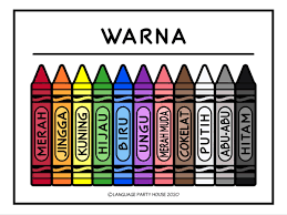 Crayons And Colors In Indonesian Printables Swahili Color Crayon
