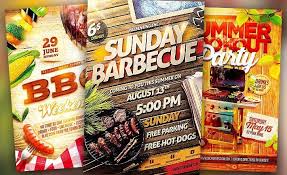 A vector illustration of a hamburger cookout menu. Download Best Bbq Event Flyer Templates For Photoshop