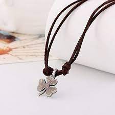 Shop now for silver four leaf clover pendant. Men Punk Alloy Leather Clover Chain Pendant Necklace Innovato Design