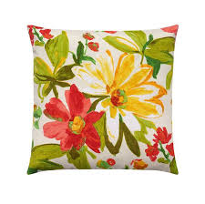 Floral Outdoor Stuffed Pillow Green Yellow Pillow Red And Yellow Throw Pillow Designer Patio Pill Outdoor Pillows Yellow Throw Pillows Floral Pillows