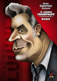 Caricatura color de Loquillo, por Marc Castells Lluch (El Dibujante  Rockanrolero)