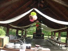 Simple Fabric Dreape With Paper Pom Poms Pavilion Wedding Decorations Pavilion Wedding Reception Pavillion Wedding