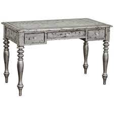 The desk height is just right to be useful while standing & an added bonus is the convenience of the drawers in hiding. Uttermost Emrick Silver Leaf Wood Writing Desk 6n265 Lamps Plus Wood Writing Desk Writing Desk Wood