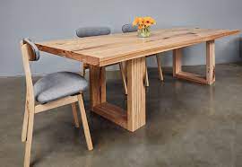 Dining room tables come in a range of shapes and configurations. Solid Recycled Chestnut Dining Table Box Timber Natural Design Rcdt05 Footprint Furniture Store