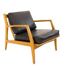 Mid century lounge chair eames chair selig manuf co. Kofod Larsen For Selig Mid Century Modern Lounge Chair Black