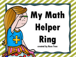 New My Math Helper Ring Mini Anchor Chart Math Tool For 3rd 6th Grade