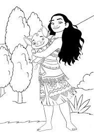 Moana coloring pages printable for kids. Disney Princess Moana Coloring Page Mitraland
