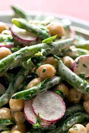 Warm Chickpea And Green Bean Salad With Aioli Recipe Recipe Green Bean Salads Green Beans Bean Salad