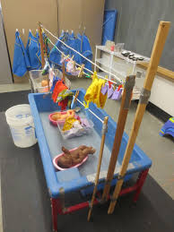 Sand And Water Tables Clothesline Revisited Dramatic Play Preschool Nursery Activities Sand And Water Table