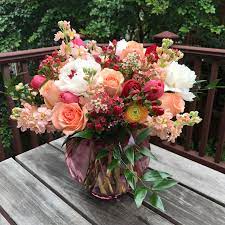 Wedding Anniversary Flower Bouquet With Peonies Roses Ranunculus Tulips Stock Hypericum Anniversary Flowers Tulips Arrangement Fresh Flowers Arrangements