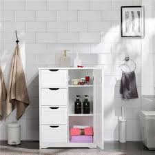 We researched the best walmart furniture so you can choose the perfect pieces for your space. Topeakmart Wooden Floor Cabinet Bathroom Storage Cabinet With 4 Drawers White Walmart Com In 2021 Bathroom Floor Cabinets Wooden Bathroom Floor Bathroom Storage