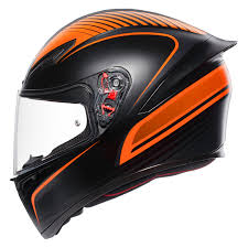 Agv K1 Multi Warmup Small Medium Matte Black Orange Full Face Helmet